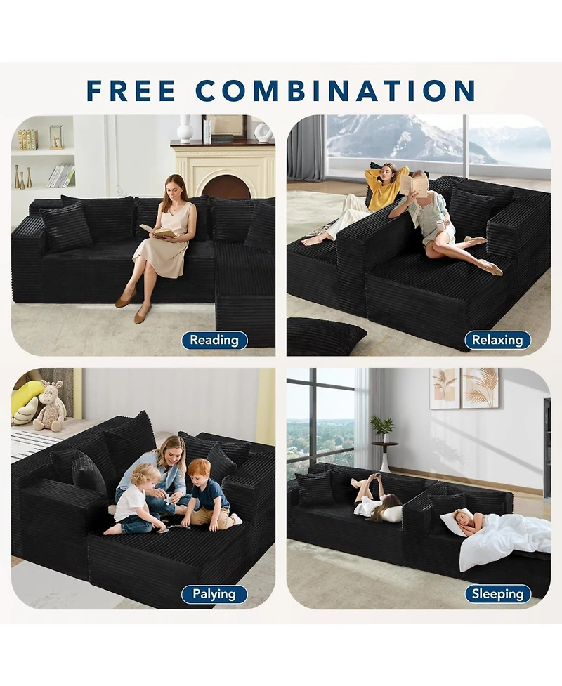 gaomon 106" Modular Sectional Sofa with Chaise