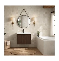 Ari Bath Diego 24" Floating Bathroom Vanity Walnut
