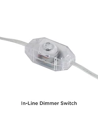 360 Lighting Gerson Modern Table Lamps Set of 2 with Round Risers 25 1/2" High Brushed Nickel Dimmers Led Drum Shade for Bedroom Living Room