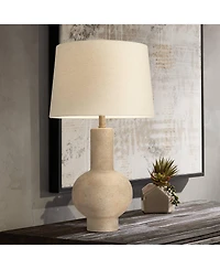 360 Lighting Sandstone Gourd 27" Tall Farmhouse Rustic Modern Table Lamp Bro Living Room Bedroom Bedside