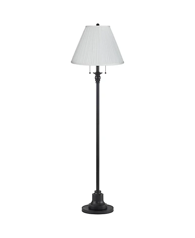 360 Lighting Dyna Traditional 58" Tall 2-Light Standing Floor Lamp Skinny Pole Pull Chain