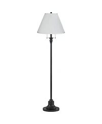360 Lighting Dyna Traditional 58" Tall 2-Light Standing Floor Lamp Skinny Pole Pull Chain