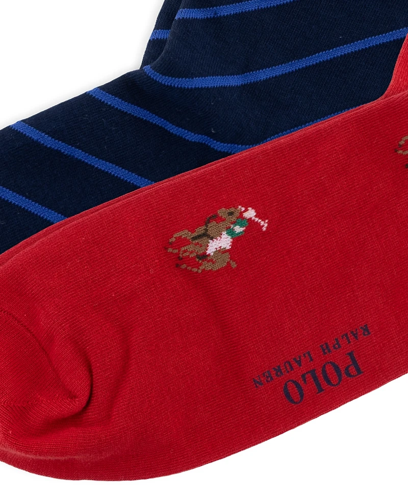 Polo Ralph Lauren Men's 2-Pk. Knit-In Pony Slack Socks
