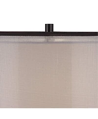 Possini Euro Design Sasha Modern Industrial Table Lamp 31 1/2" Tall Sculptural Metal Double Shade Bedroom Living Room Bedside Nightstand Office