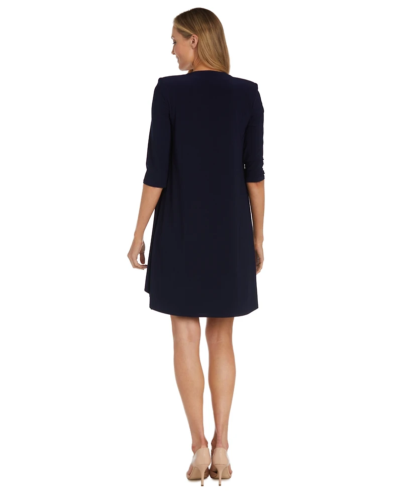 Rm Richards Women's Crew Neck Dress & Jacket, 2-Piece Set
