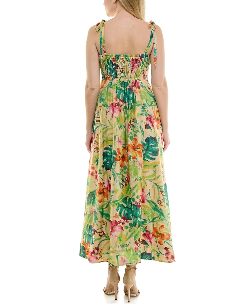 Taylor Petite Printed Square Neck Midi Dress