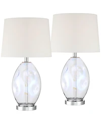 360 Lighting Daniella 24 3/4" High Clear Iridescent Glass Table Lamp Set of 2