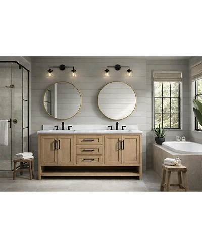 Ari Bath Venice 72" Bathroom Vanity Oak