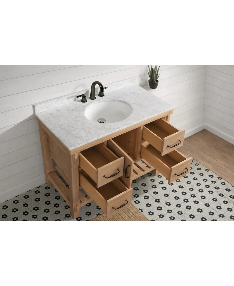 Ari Bath Marina 42" Bathroom Vanity Weathered Driftwood