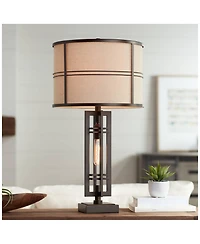Franklin Iron Works Elias Modern Industrial Table Lamp 28" Tall