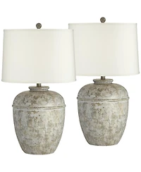 John Timberland Otero 27" Tall Jug Farmhouse Rustic Country Cottage Table Lamps Set of 2