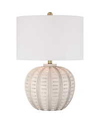 360 Lighting Keira 24" High Gourd Small Modern Coastal 3-Way Table Lamp Single Shade Living Room Bedroom Bedside Nightstand