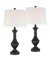 360 Lighting Theo High Metal Column Table Lamp Set of 2