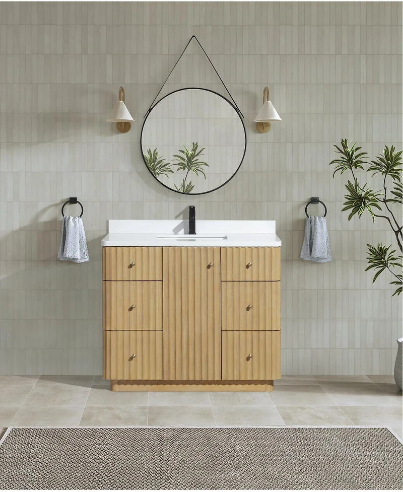 Ari Bath La Jolla 42" Bathroom Vanity Washed Oak
