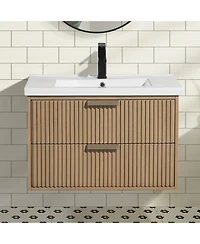Ari Bath Diego 30" Floating Bathroom Vanity Oak