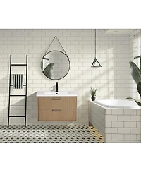 Ari Bath Diego 30" Floating Bathroom Vanity Oak