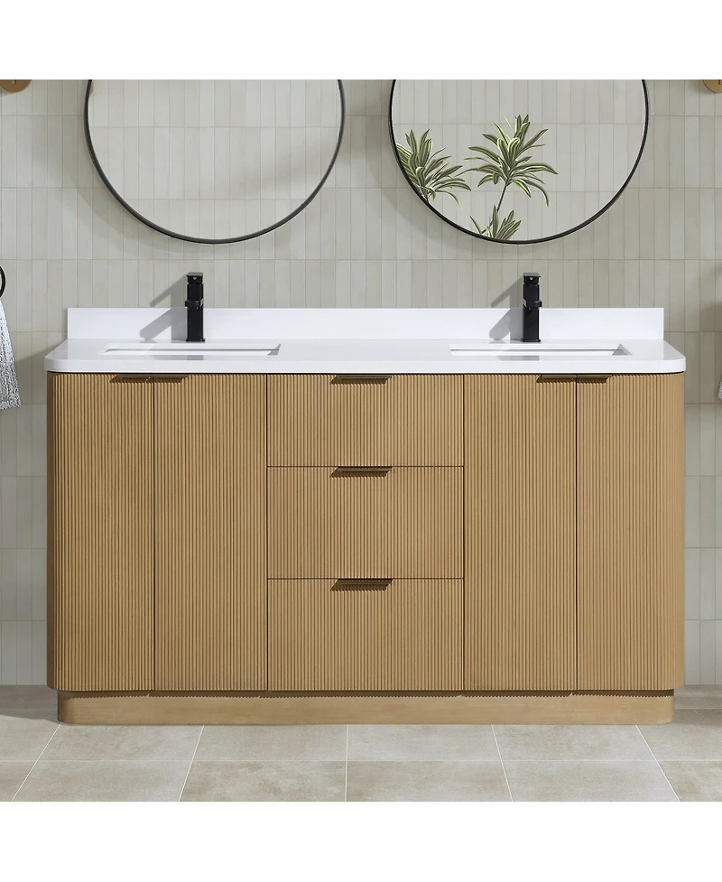 Ari Bath Calamigo 60" Bathroom Vanity Oak