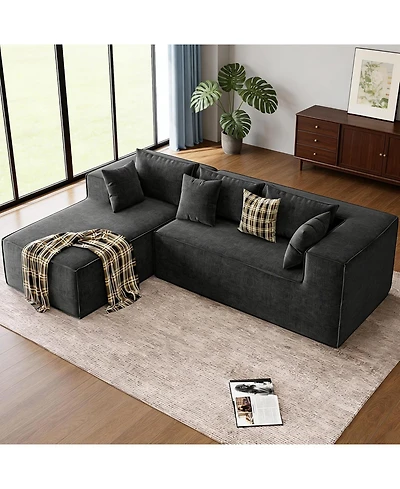 gaomon 106.7" Modular Sectional Sofa, L-Shaped Cloud Couch with Chaise