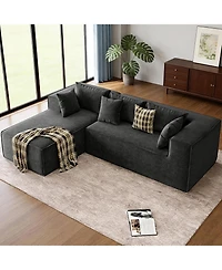 gaomon 106.7" Modular Sectional Sofa, L-Shaped Cloud Couch with Chaise