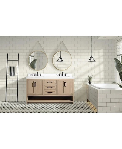 Ari Bath Venice 60" Bathroom Vanity Oak