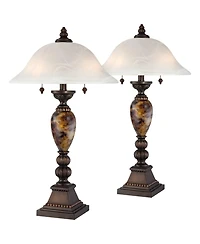 Kathy Ireland Traditional Table Lamps 27" Tall Set of 2 Aged