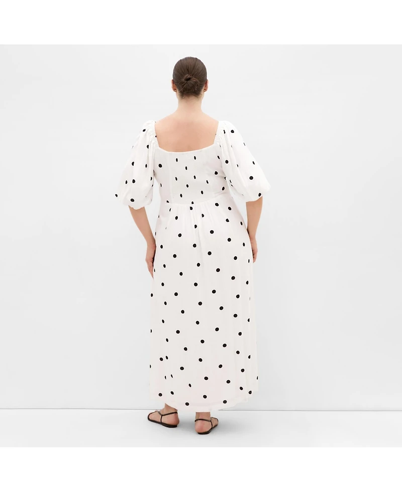 City Chic Women's Plus size Nala Spot Print Twist Front Dress