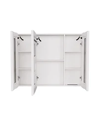 Busdays Led Bathroom Medicine Cabinet with Single-Color Light, Anti-Fogging, Easy to Install Aluminum-Plastic Cabinet