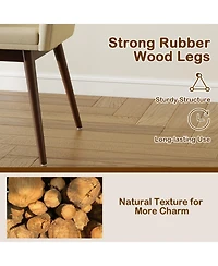 Gouun Set of 2 Upholstered Accent Dining Chairs with Padded Seat and Armrests