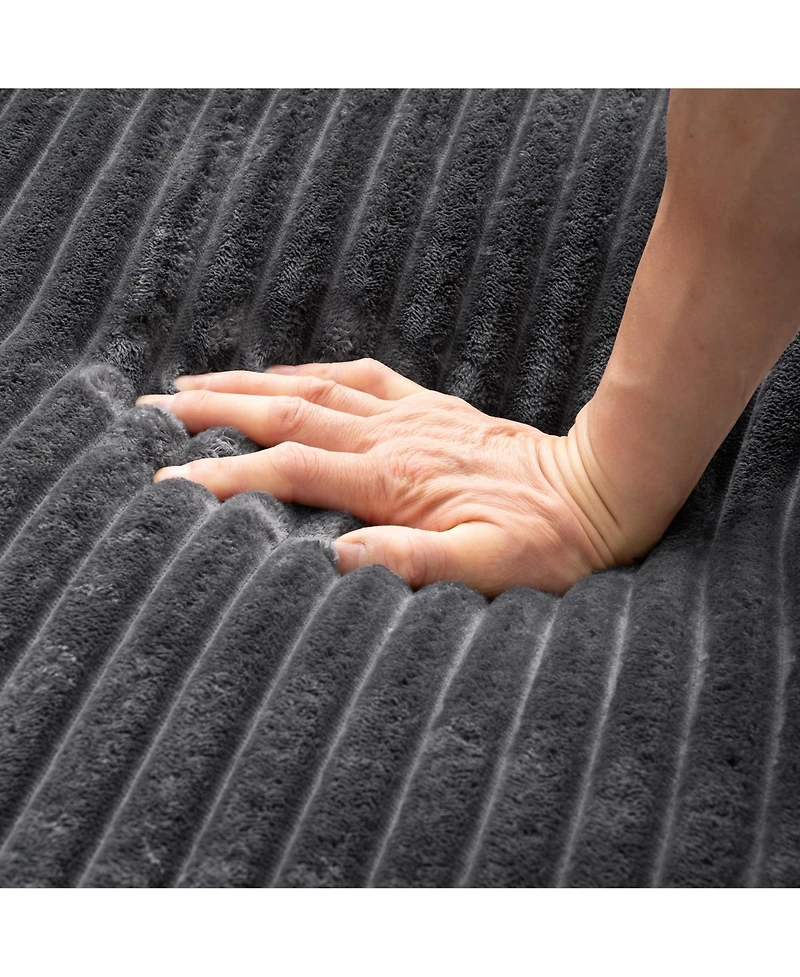 Homsee 106" Modular Sectional Sofa with Pillows, L-Shape Corduroy Cloud Couch