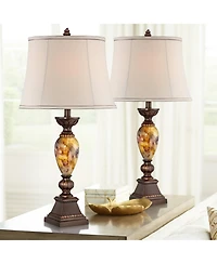 Kathy Ireland Vintage Table Lamps 30" Tall Set of 2
