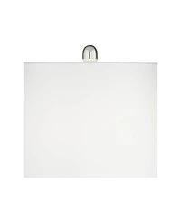 360 Lighting Modern Coastal Table Lamps 25.25" High Set of 2 Led with Round Risers Dimmer Ceramic Drum Shade for Living Room