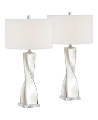 360 Lighting Oirin 32 1/4" Tall Large Modern End Table Lamps Set of 2