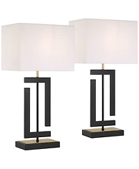 360 Lighting Pellana 26 1/4" Brass Usb Table Lamp Set of 2