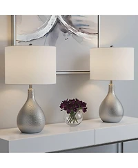 360 Lighting Titus 24 1/2" High Hammered Table Lamp Set of 2
