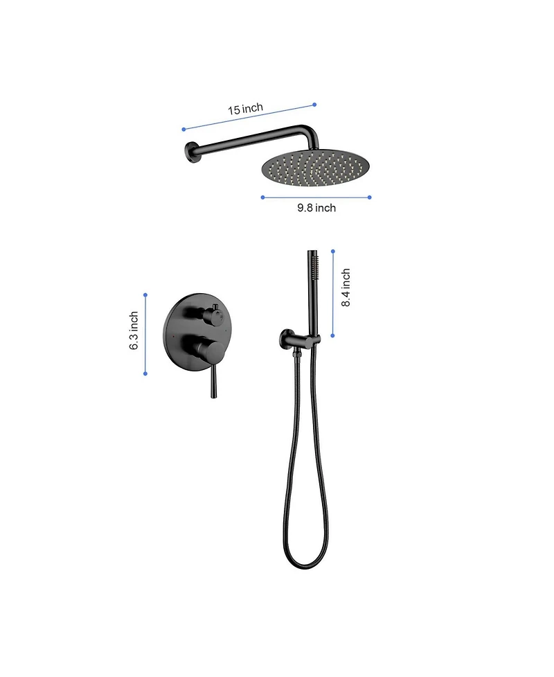 Busdays Rain Shower Head Systems Wall Mounted Shower