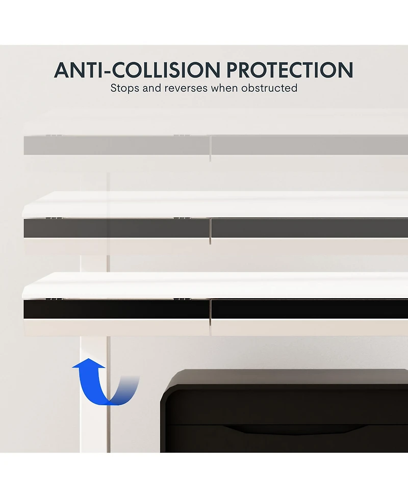 FlexiSpot ED2 48"W Electric Adjustable Standing Desk, White (ED2W-e