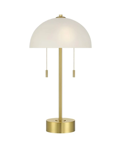 360 Lighting Lia 22 1/2" High Metal Mushroom Pull-Chain 2-Light Table Lamp