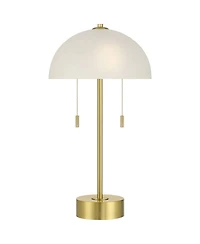 360 Lighting Lia 22 1/2" High Metal Mushroom Pull-Chain 2-Light Table Lamp