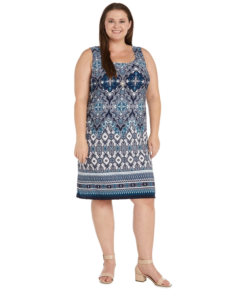 R & M Richards Plus Printed Jacket Dress