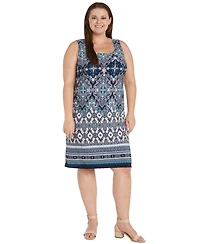 R & M Richards Plus Printed Jacket Dress