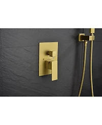 Busdays Wall Mount Rainfall Shower Head, 10-Inch Stainless Steel Rain Shower System with Adjustable Angle