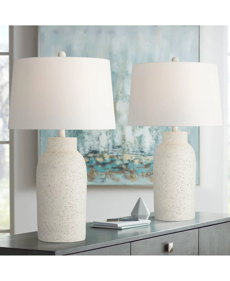 360 Lighting Jaime 27.5 Tall Modern Coastal 3-Way Table Lamps Set of 2