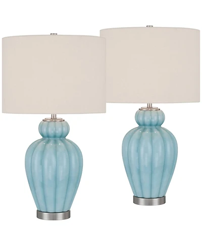 360 Lighting Leros 27 1/2" High Glass Gourd Table Lamp Set of 2