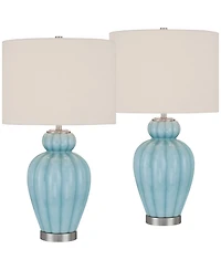 360 Lighting Leros 27 1/2" High Glass Gourd Table Lamp Set of 2