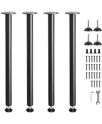 Gouun 30 in Adjustable Desk Legs Set of 4, Reinforced Steel Table Legs with 1200 lbs Load Capacity
