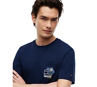 Tommy Hilfiger Men's Summer Floral Graphic Pocket T-Shirt