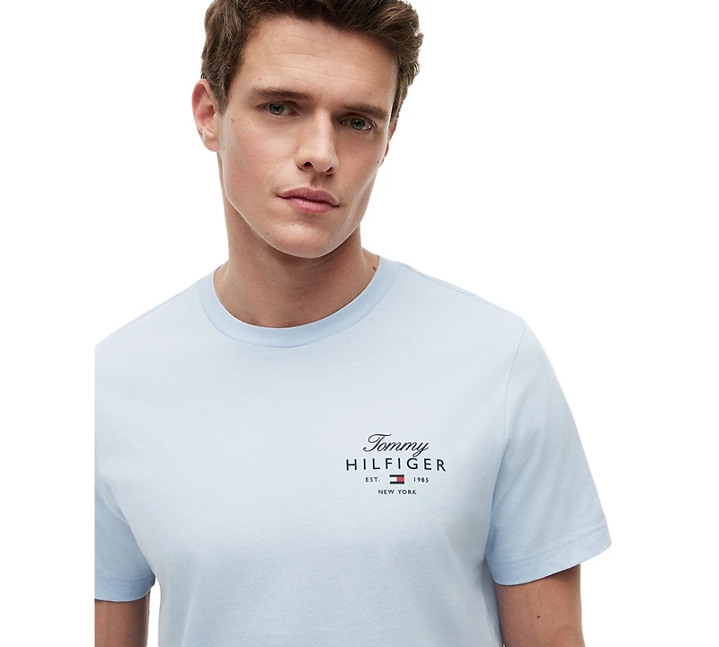 Tommy Hilfiger Men's Script Stack Logo Regular-Fit T-Shirt