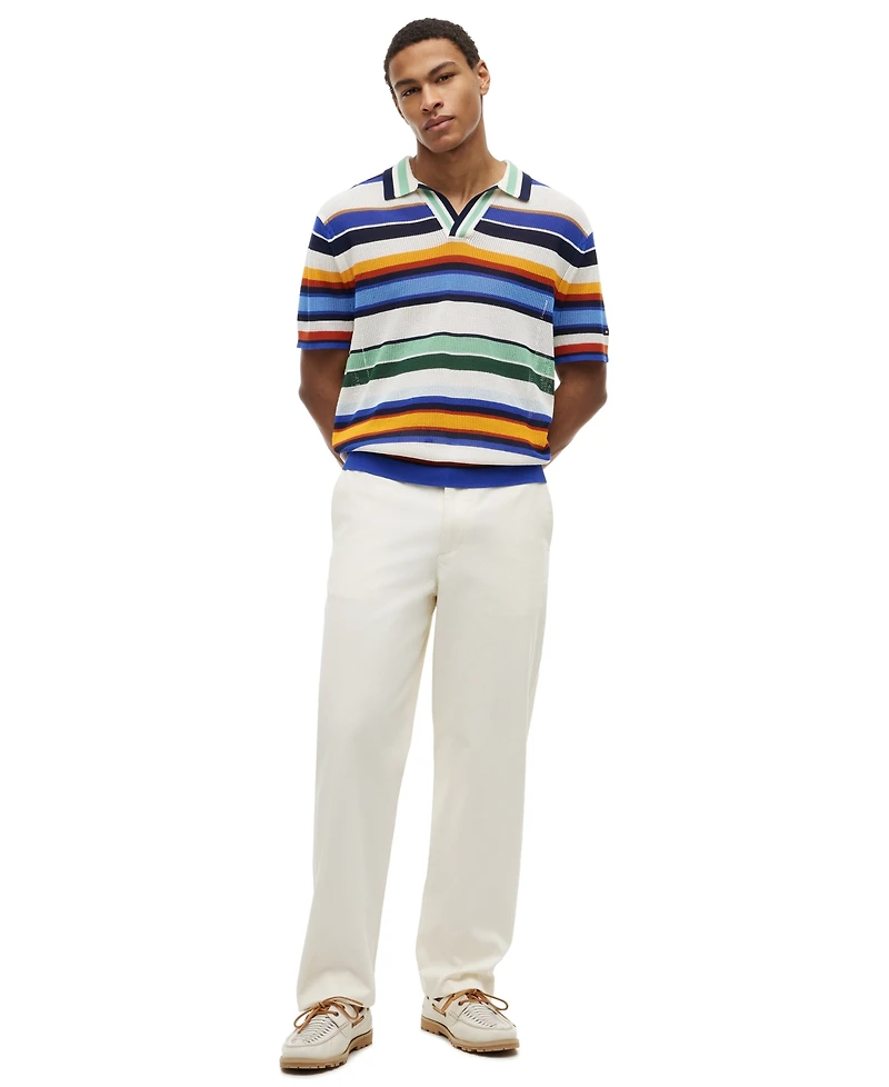 Tommy Hilfiger Men's Multi-Stripe Short-Sleeve Polo Shirt