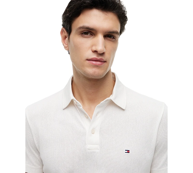 Tommy Hilfiger Men's Mesh Regular-Fit Polo Shirt