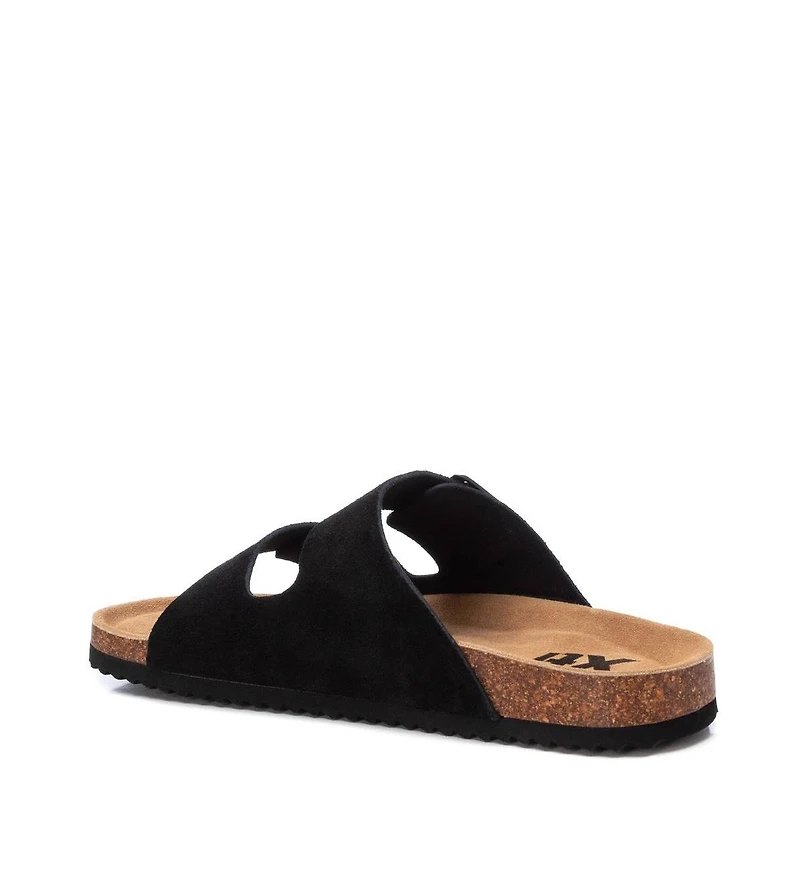 Xti Men's Cork Footbed Suede Leather Sandals